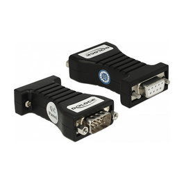 DeLOCK 63968 Aislador Galvánico RS-232 DB-9 Macho/Hembra, 2.5 kV, 19.2 Kbit/s, Negro, -40 a 80 °C