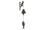 DKD Home Decor Campana Marron Negro Hierro Colado 15.7 x 7.5 x 42 cm