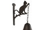 DKD Home Decor Campana Marron Negro Hierro Colado 15.7 x 7.5 x 42 cm