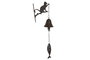 DKD Home Decor Campana Marron Negro Hierro Colado 15.7 x 7.5 x 42 cm