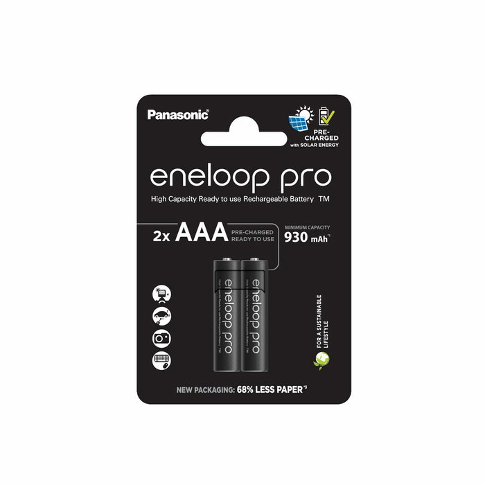 Panasonic Eneloop Pro Micro 930mAh AAA Ni-MH BK-4HCDE/2BE (Pack de 2)