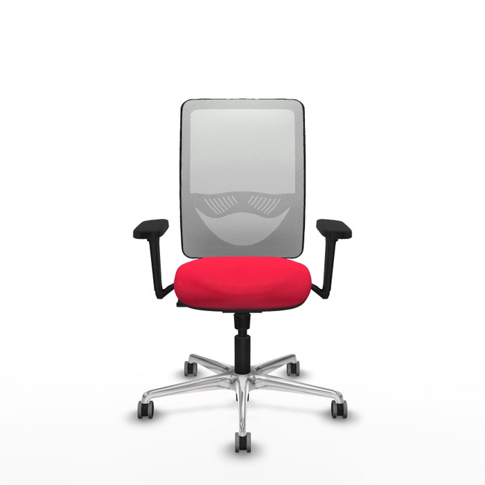 PIQUERAS Y CRESPO Silla de oficina Zulema con mecanismo Sincro, Rojo y Blanco