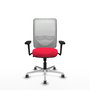 PIQUERAS Y CRESPO Silla de oficina Zulema con mecanismo Sincro, Rojo y Blanco