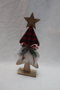 DKD Home Decor Figura de Madera Árbol Rojo y Negro