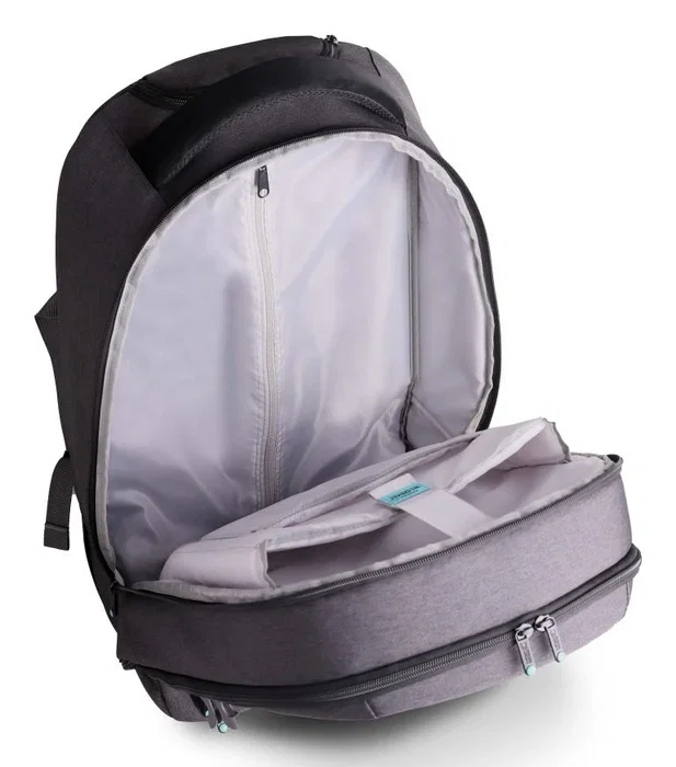 Urban Factory TPE15UF Trolley Mochila de Viaje con Ruedas para Portátil de 16", Gris, Material rPET Reciclado Urban Factory TPE15UF Trolley Mochila de Viaje con Ruedas para Portátil de 16", Gris, Material rPET Reciclado