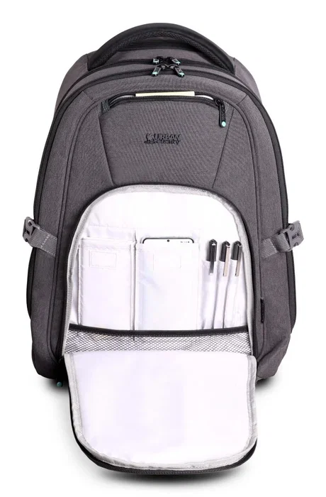 Urban Factory TPE15UF Trolley Mochila de Viaje con Ruedas para Portátil de 16", Gris, Material rPET Reciclado Urban Factory TPE15UF Trolley Mochila de Viaje con Ruedas para Portátil de 16", Gris, Material rPET Reciclado