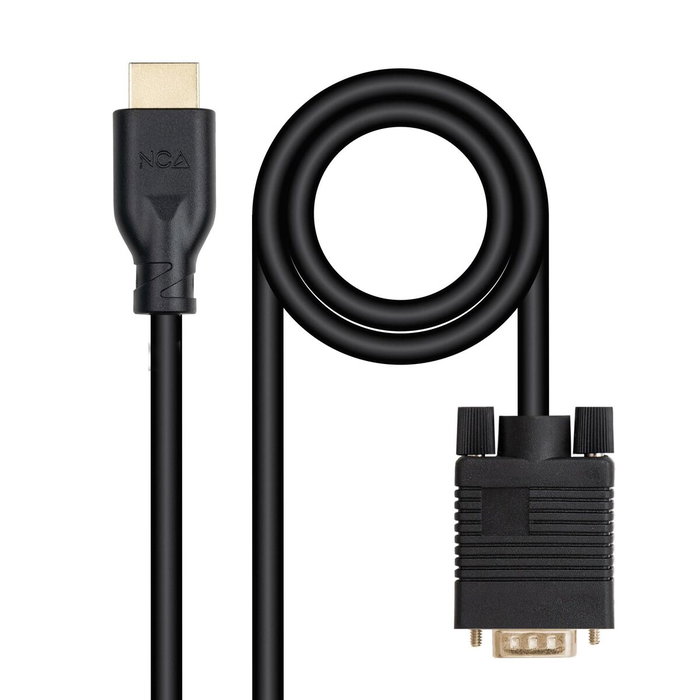 Nanocable Conversor VGA Macho a HDMI Macho 1.8m Negro