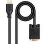 Nano Cable 10.15.4602 Cable Conversor VGA Macho a HDMI Macho 1.8m Negro