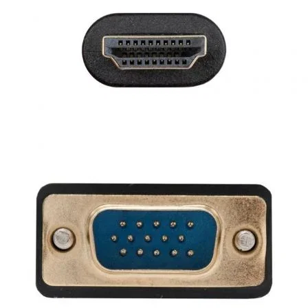 Nano Cable 10.15.4602 Cable Conversor VGA Macho a HDMI Macho 1.8m Negro