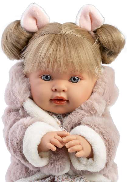 Llorens Muñeca Alexandra Llorona de 42 cm que emite sonidos y funciona con pilas LR44, un regalo ideal para niños a partir de 3 años