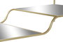 DKD Home Decor Mesa Centro Dorado Metal Espejo 120 x 60 x 45 cm