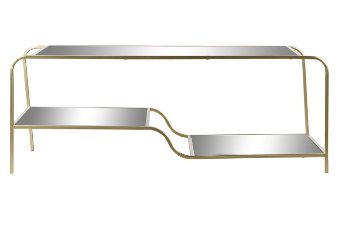 DKD Home Decor Mesa Centro Dorado Metal Espejo 120 x 60 x 45 cm DKD Home Decor Mesa Centro Dorado Metal Espejo 120 x 60 x 45 cm