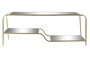 DKD Home Decor Mesa Centro Dorado Metal Espejo 120 x 60 x 45 cm