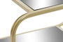 DKD Home Decor Mesa Centro Dorado Metal Espejo 120 x 60 x 45 cm