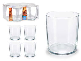 Pasabahce Set 4 Vasos Bistro Pinta 380cc Transparente Vidrio 22.1x9.2x16.5 cm (Set de 6)