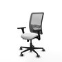 PIQUERAS Y CRESPO Silla de oficina Zulema con mecanismo Sincro/Traslack, Blanco y Gris