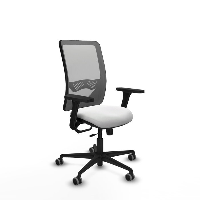 PIQUERAS Y CRESPO Silla de oficina Zulema con mecanismo Sincro/Traslack, Blanco y Gris PIQUERAS Y CRESPO Silla de oficina Zulema con mecanismo Sincro/Traslack, Blanco y Gris