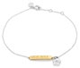 Secrecy Pulsera Tropical de Plata de Ley 925 con Baño de Oro 18k y Diamante