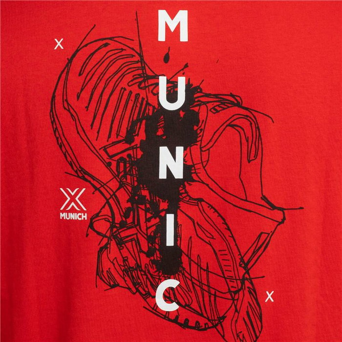 Camiseta Deportiva de Manga Corta Munich Rojo