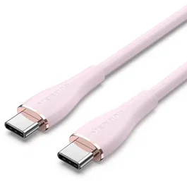 Vention TAWPF Cable USB 2.0 Tipo-C a Tipo-C Macho, 1 Metro, Color Rosa