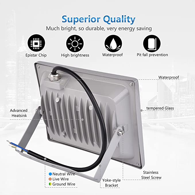 TOSHIBA Proyector LED 30W 6500K IP65 Blanco