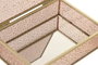 DKD Home Decor Joyero de Cristal y Metal Rosa y Dorado