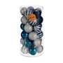 Set de Bolas de Navidad Krist+ HM20087-061/003 Azul Plateado Plástico Ø 6 cm (6 Unidades)