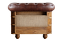 DKD Home Decor Sillón de Piel y Mango Marrón