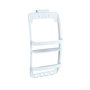 Wenko Estante de baño colgante universal, blanco, con 2 cestas y 4 ganchos, fijación polivalente, plástico, 26 x 11.5 x 50 cm