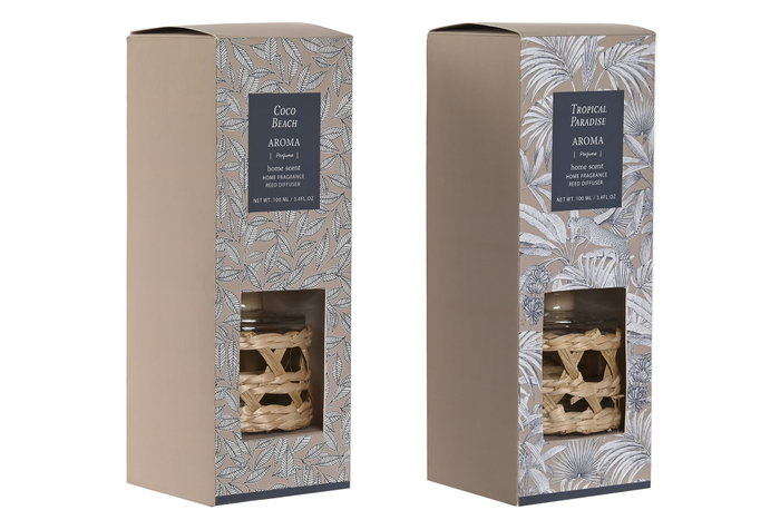 DKD Home Decor Ambientador Mikado Cristal 100ml Surtido de 2
