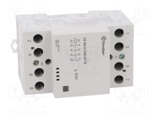 FINDER Contactor de instalación 4-polar 63A 230VAC/230VDC Serie 22