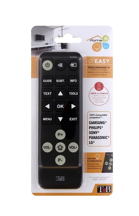 T'nB Mando a distancia universal TCUNSENIOR EASY - Negro