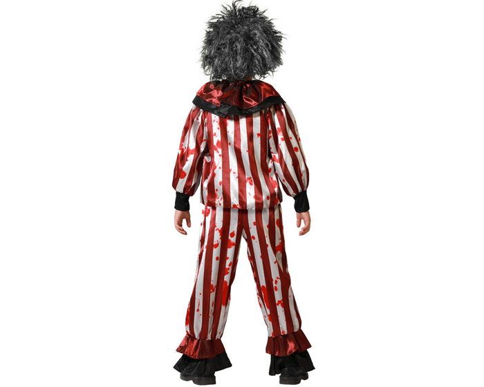Disfraz Payaso Rojo Halloween para Niño 5-6 Años - Camisa y Pantalón de Poliéster para Fiesta de Terror