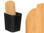 Kinvara Papelera Tapa Bambú Negra 18x24.5x24.4 cm (Set de 6)