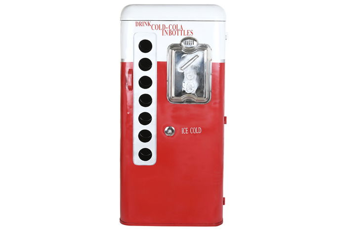 DKD Home Decor Botellero Vintage Rojo Blanco 44 x 151 x 70 cm