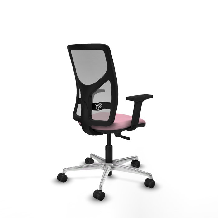 PIQUERAS Y CRESPO Silla de oficina Motilla con mecanismo Sincro, Rosa y Gris
