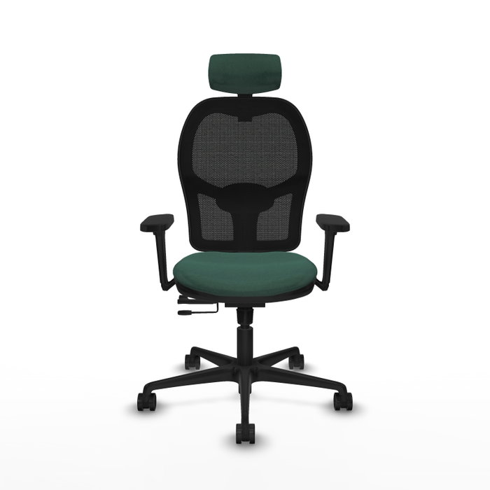 PIQUERAS Y CRESPO Silla de oficina Jorquera con mecanismo Sincro/Traslack Verde botella