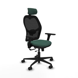 PIQUERAS Y CRESPO Silla de oficina Jorquera con mecanismo Sincro/Traslack Verde botella
