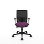 PIQUERAS Y CRESPO Silla de oficina Yunquera con mecanismo Sincro, Morado y Negro