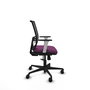 PIQUERAS Y CRESPO Silla de oficina Yunquera con mecanismo Sincro, Morado y Negro