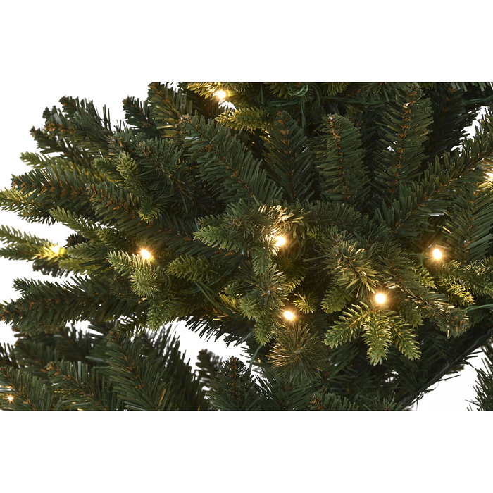 DKD Home Decor Árbol de Navidad Tradicional Verde 100x150x100 cm con 761 ramas, luz cálida LED, PVC