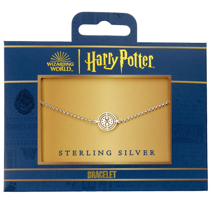 The Carat Shop Pulsera Tornero del Tiempo Harry Potter Plata de Ley 925 Ajustable 17cm + 5cm