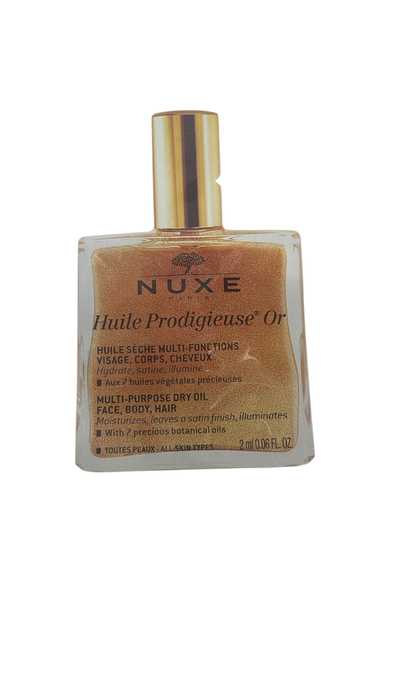 Huile Prodigieuse Or Multi-Purpose, Aceite corporal, Para cuerpo, cara & cabello, 2 ml *Muestra Huile Prodigieuse Or Multi-Purpose, Aceite corporal, Para cuerpo, cara & cabello, 2 ml *Muestra