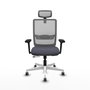 PIQUERAS Y CRESPO Silla de oficina Haches con mecanismo Sincro/Traslack, Gris