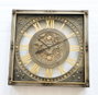 DKD Home Decor Reloj de Pared de Hierro y Cristal Gris 80x80 cm
