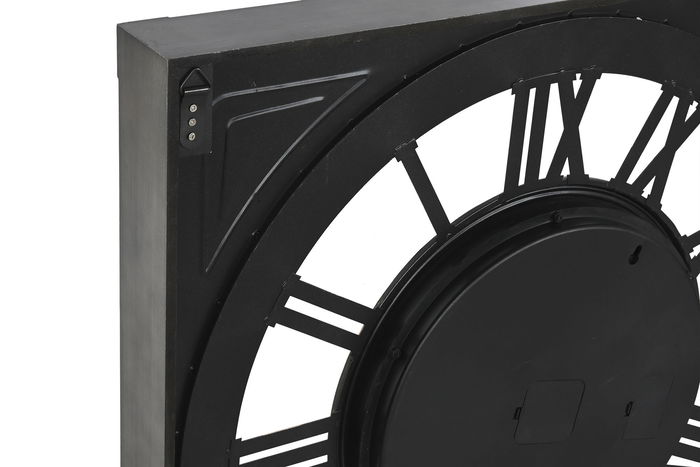 Reloj de Pared Home ESPRIT Gris Dorado Plateado Cristal Hierro 80 x 10 x 80 cm