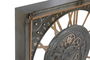 Reloj de Pared Home ESPRIT Gris Dorado Plateado Cristal Hierro 80 x 10 x 80 cm