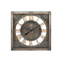 DKD Home Decor Reloj de Pared de Hierro y Cristal Gris 80x80 cm