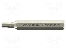 WERA Punta de destornillador Hex-Plus HEX 2mm 840/0 Micro