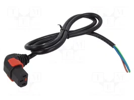 IEC LOCK Cable de alimentación H05VV-F con bloqueo IEC LOCK, 1m
